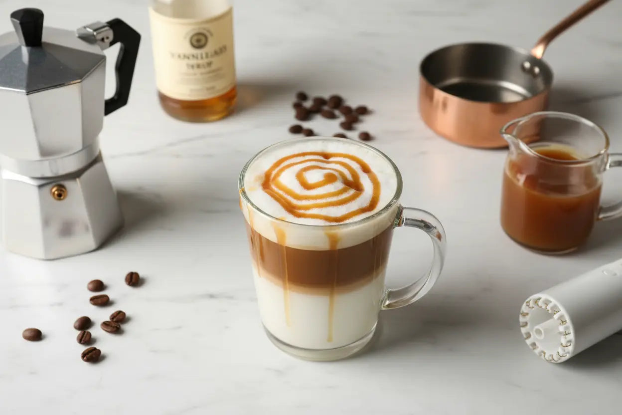 How to Make a Perfect Caramel Macchiato Recipe at Home Without Espresso Machine EleganceBrew